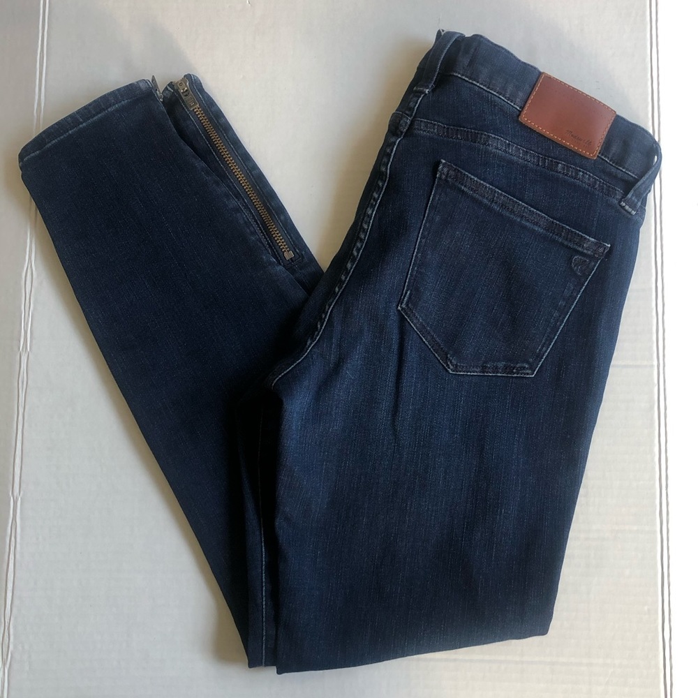 Madewell Skinny Skinny Jeans 28 Ankle Zipper Blue